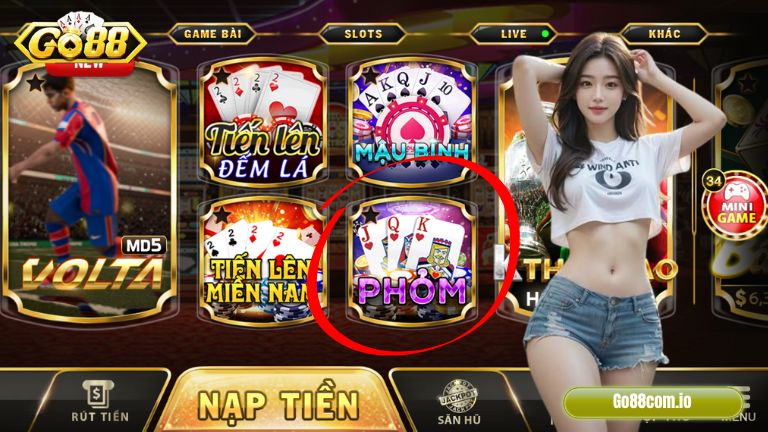 Ấn tượng đặc biệt chỉ thấy ở game Phỏm Go88